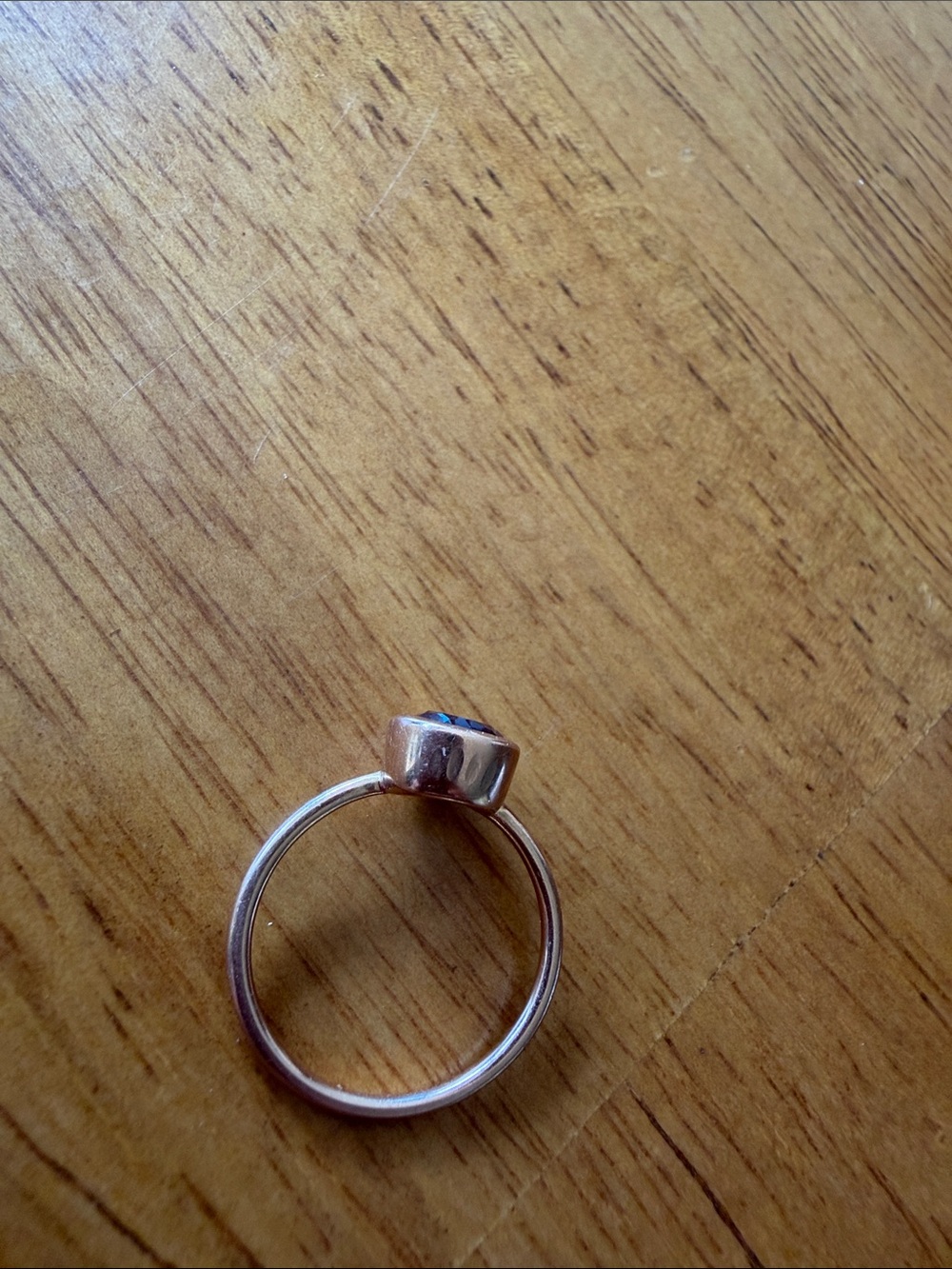 18k Rose Gold Synthetic Alexandrite Ring - Picture 4 of 6